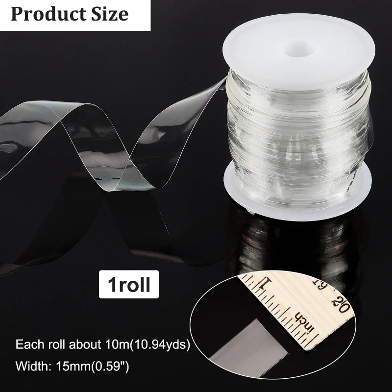Clear Elastic Strap, 2 Rolls