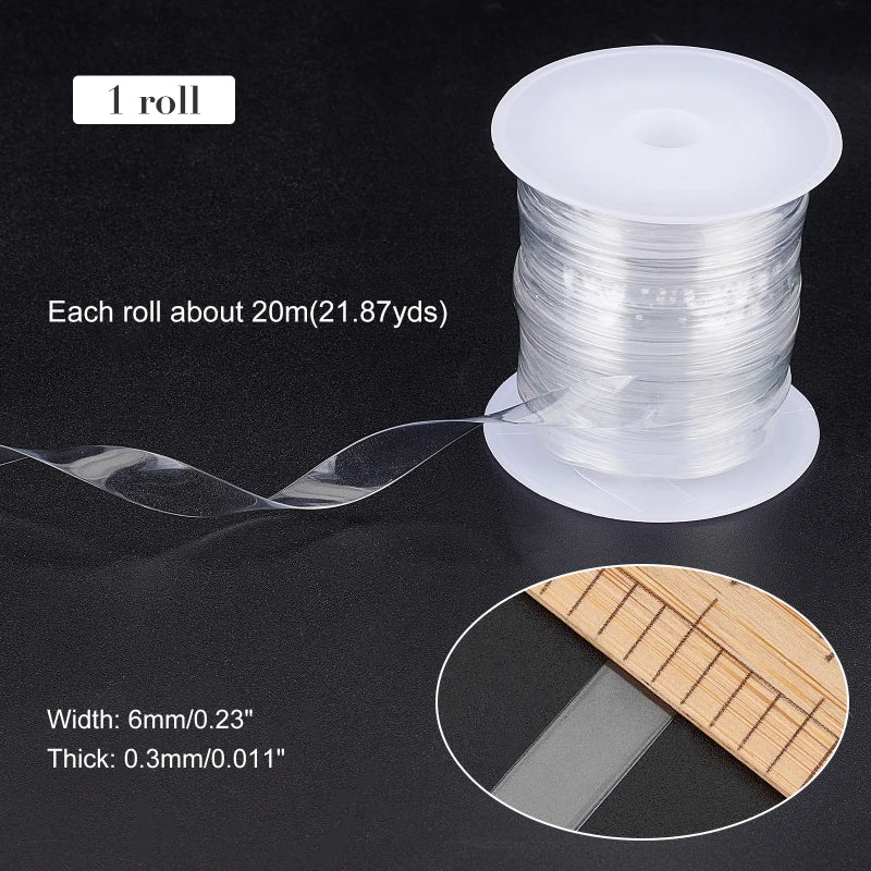 Clear Elastic Strap, 2 Rolls