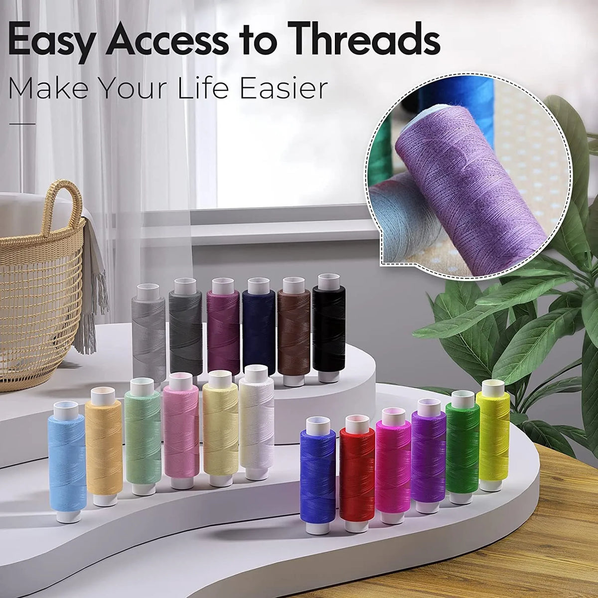 Portable Travel Sewing Kit with Storage Box